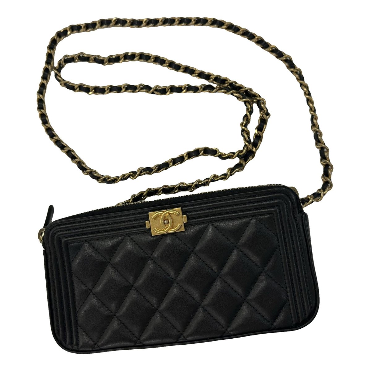 Wallet On Chain Boy leather crossbody bag