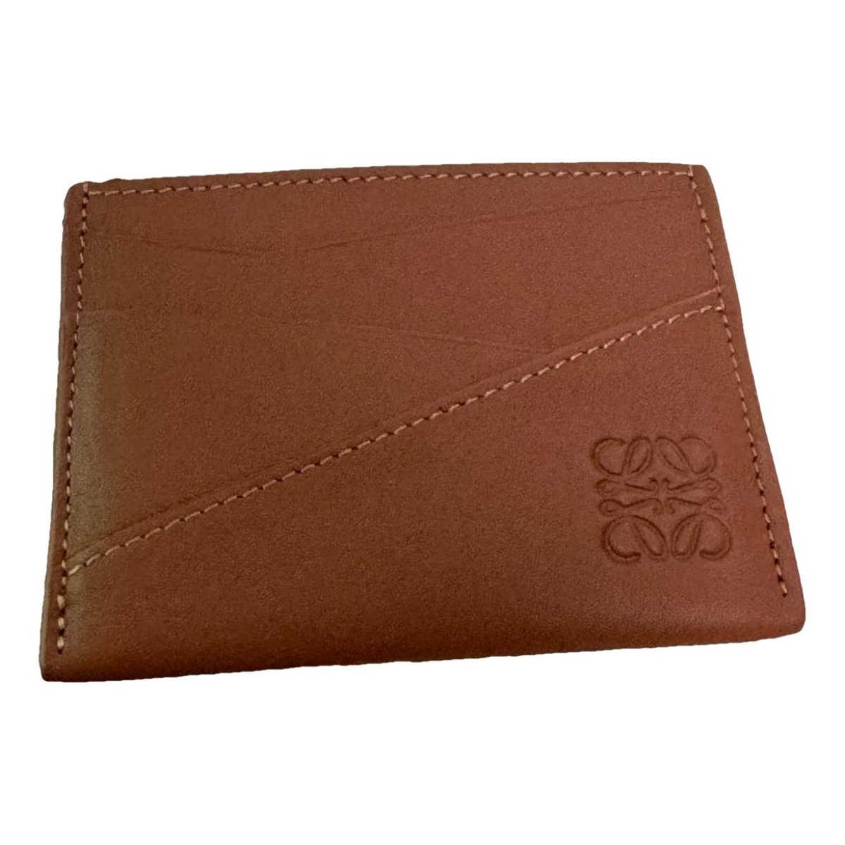 Puzzle leather card wallet
