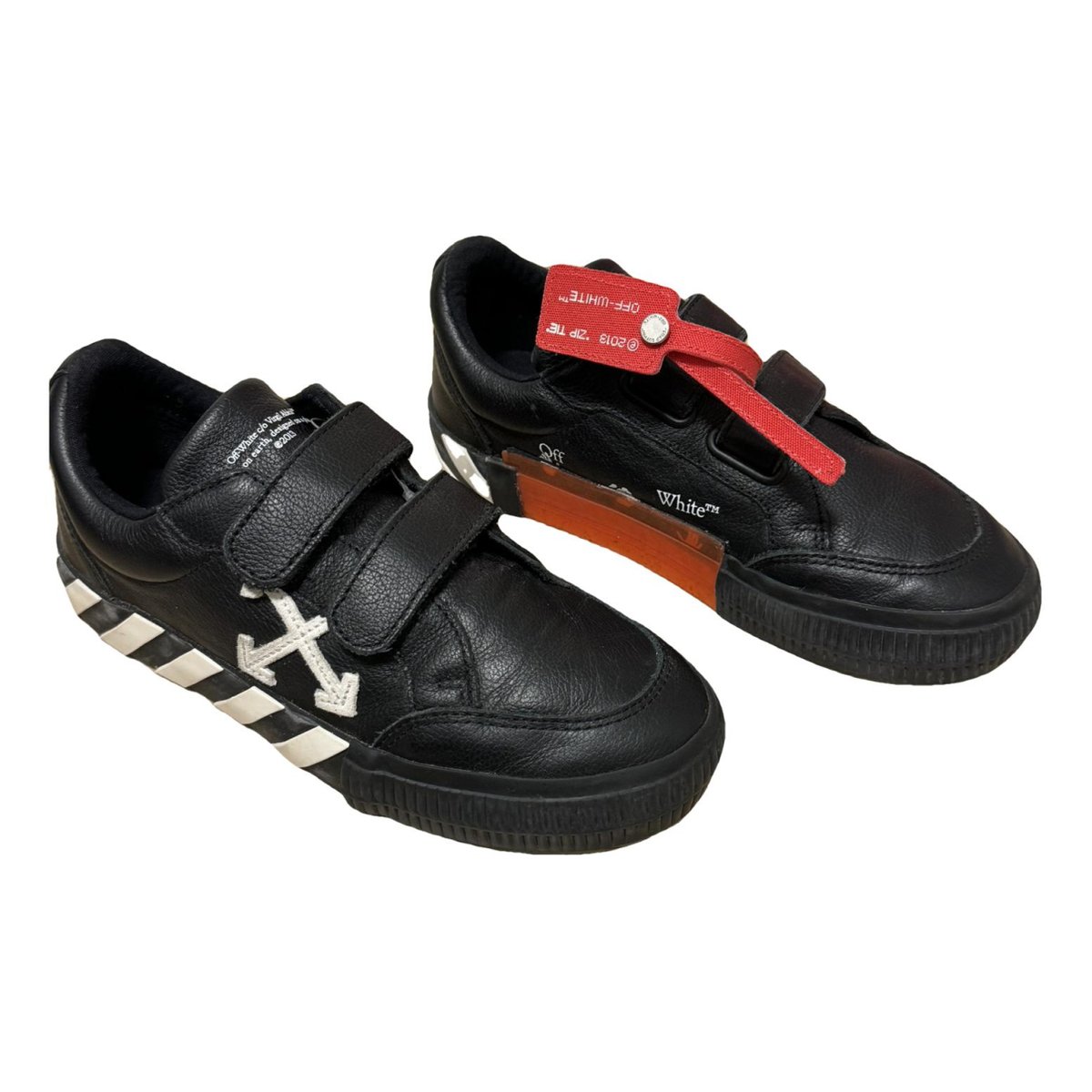 Vulcalized leather trainers