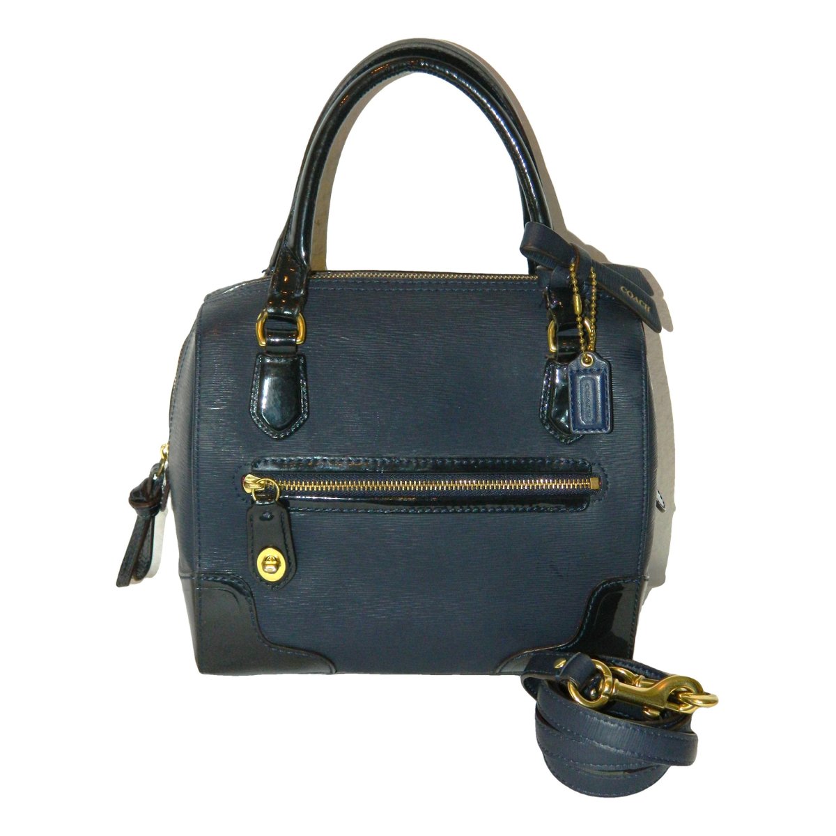 Lane patent leather bowling bag