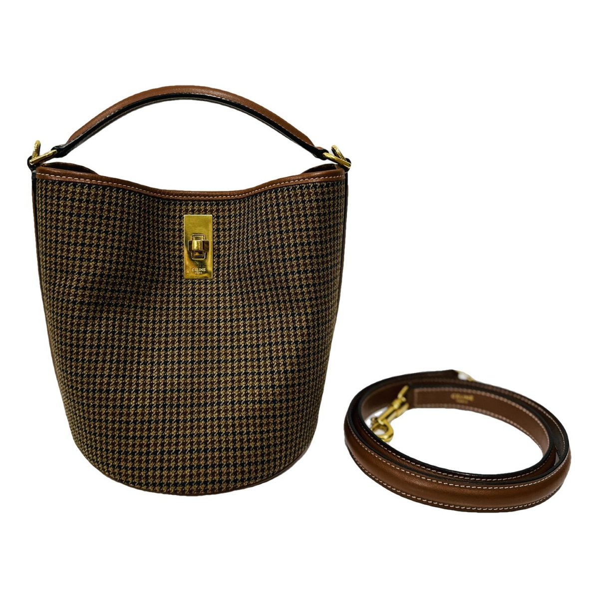 SEAU 16 tweed crossbody bag