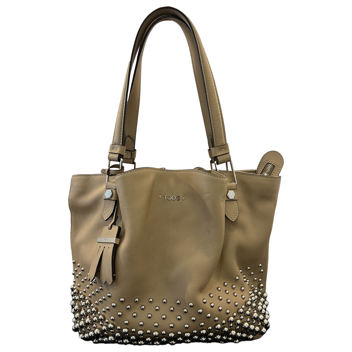 Wave leather handbag