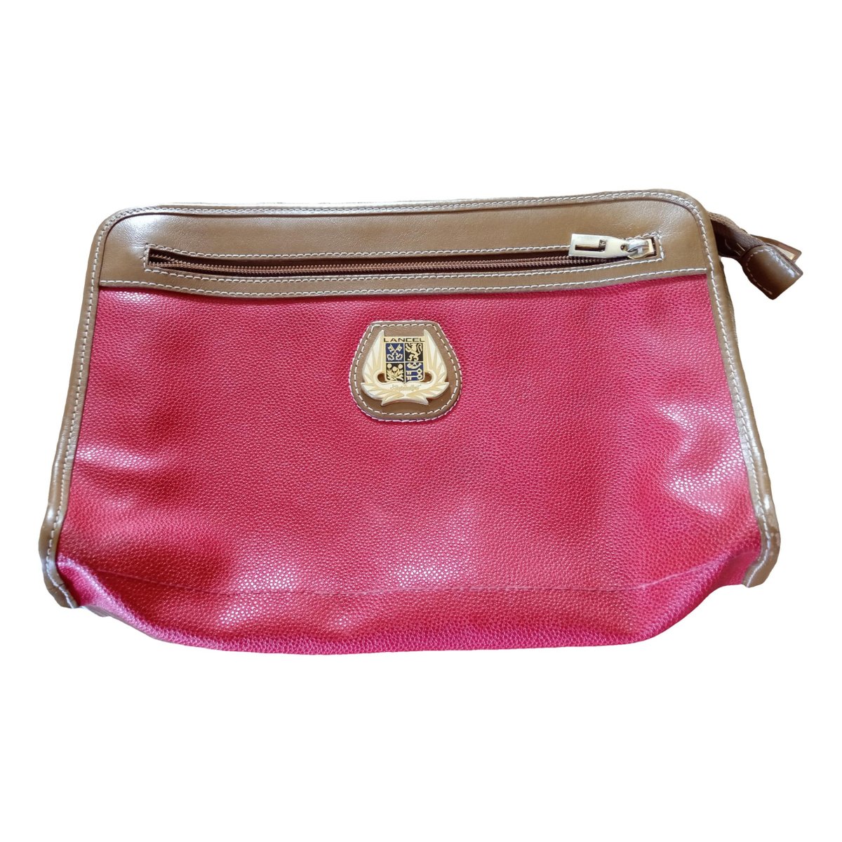 Lettrines leather clutch bag
