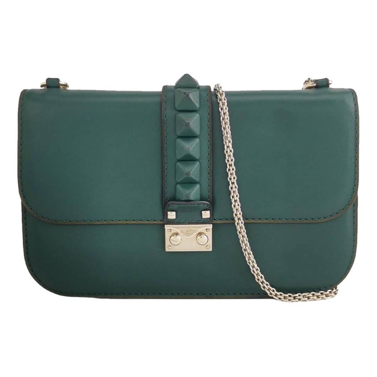 Glam Lock leather crossbody bag