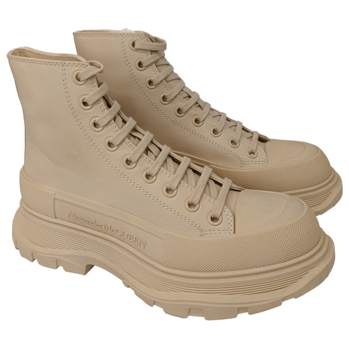 Tread Slick leather trainers
