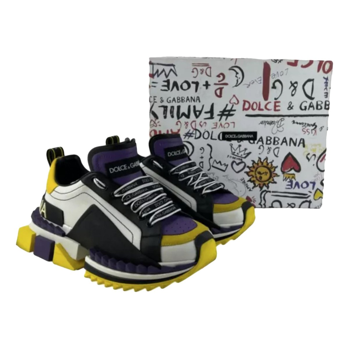 Super King leather trainers