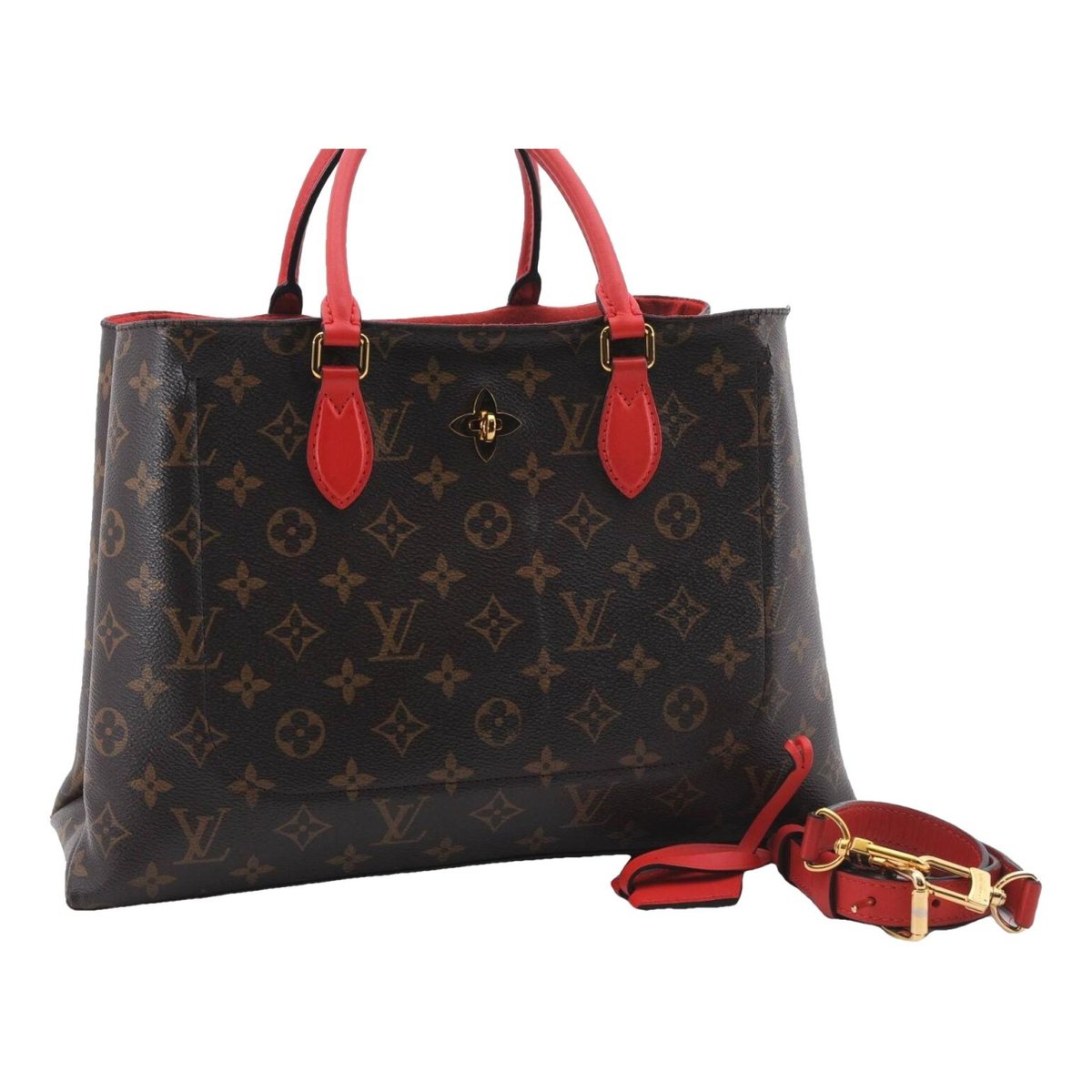 Flower Tote leather handbag