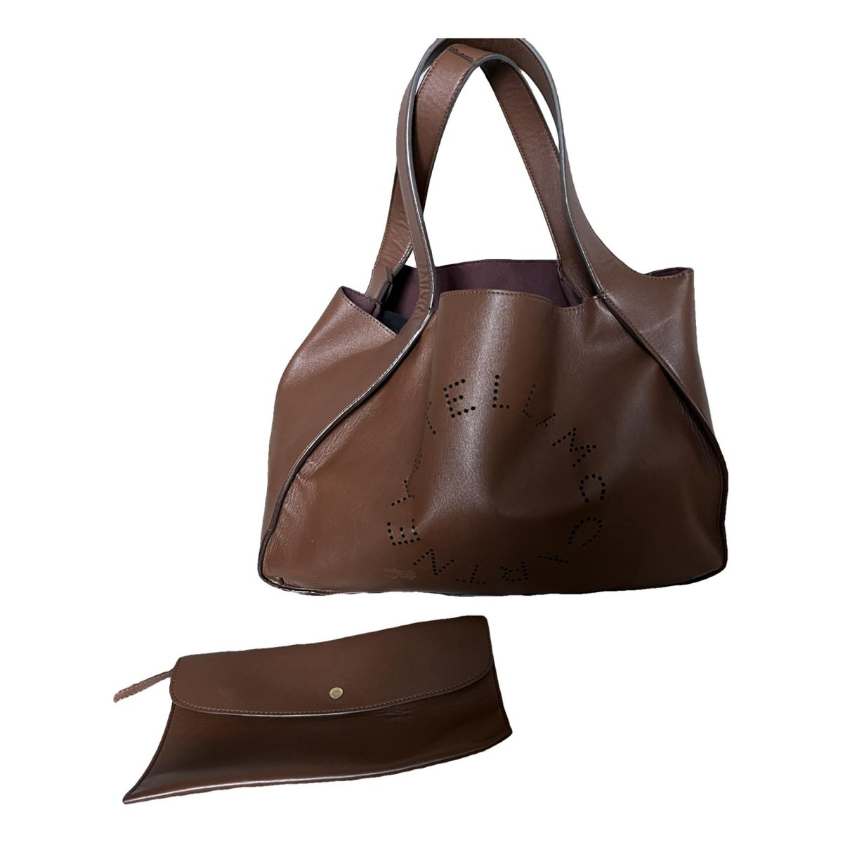 Logo vegan leather handbag