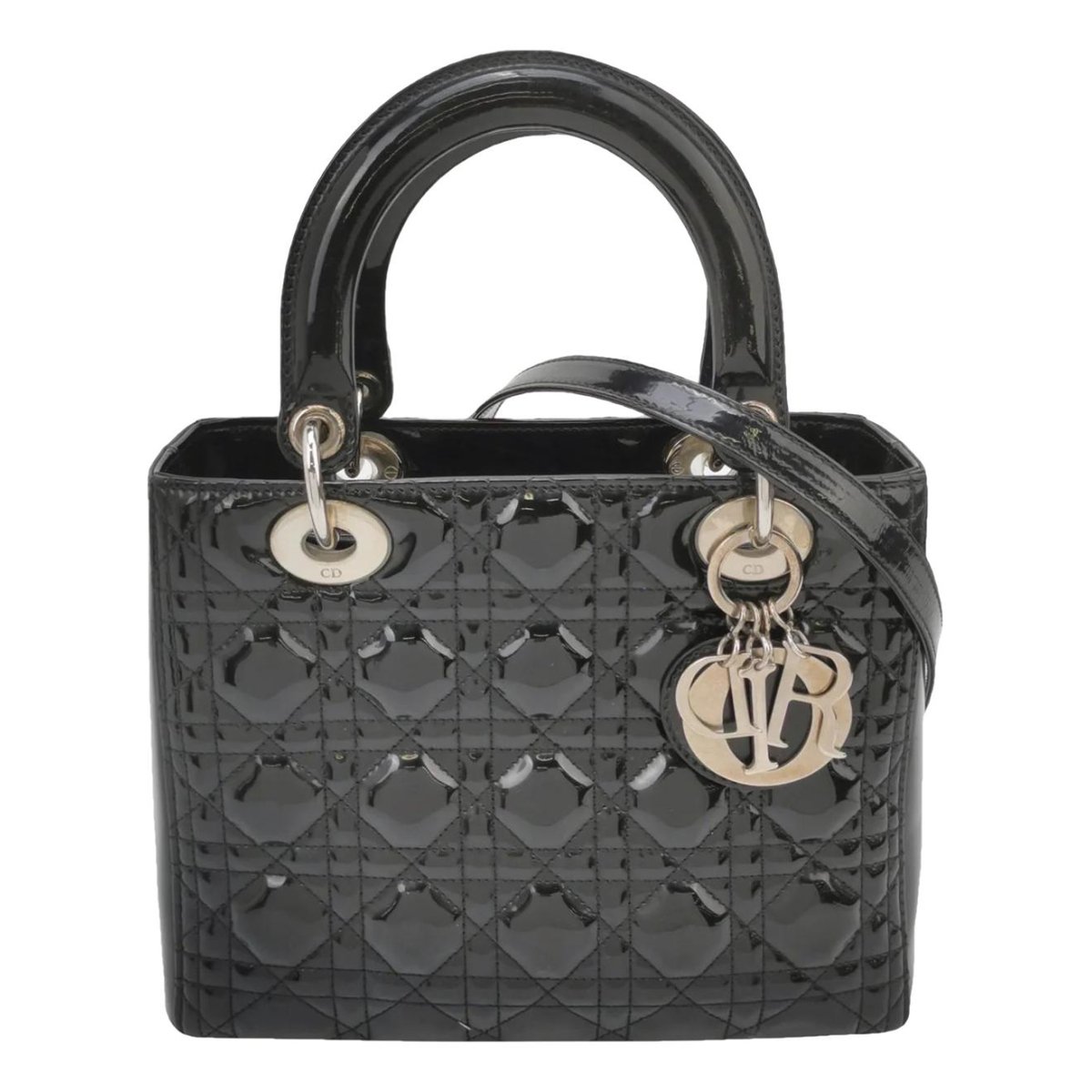 Lady Dior patent leather bag