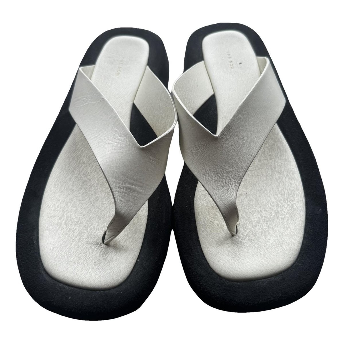 Ginza leather flip flops