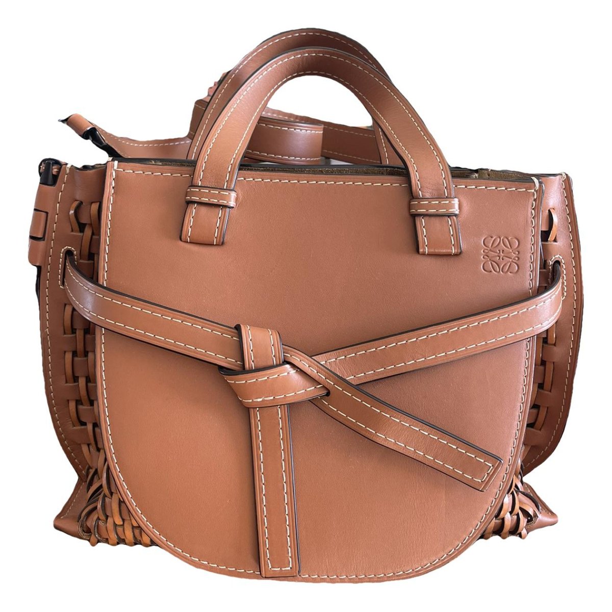 Gate Top Handle leather handbag