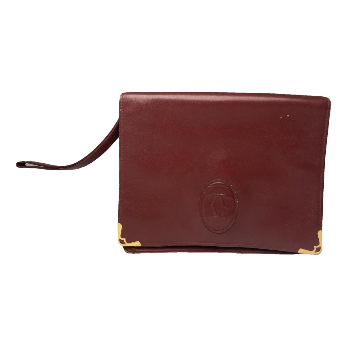 C leather clutch bag