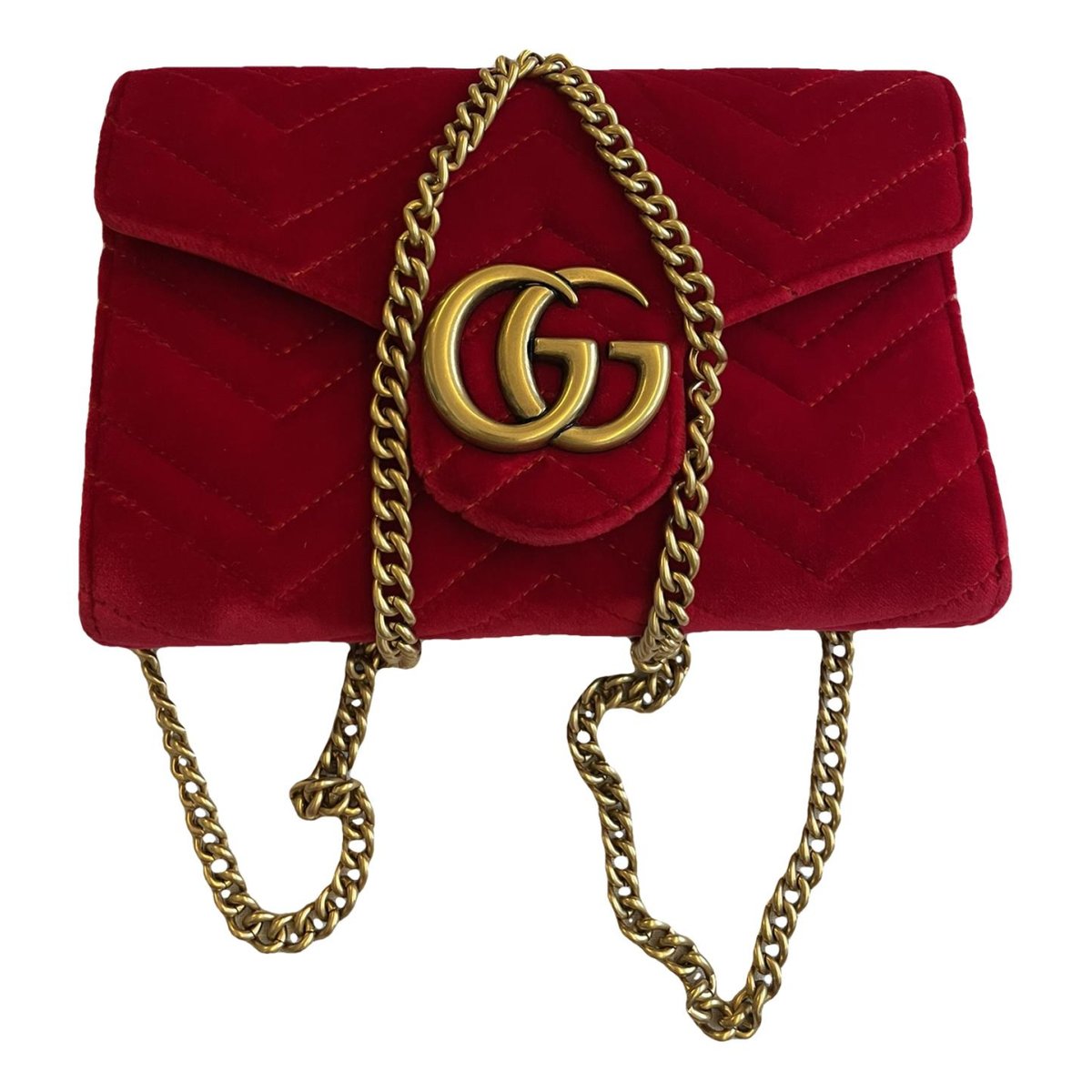 GG Marmont Chain velvet crossbody bag