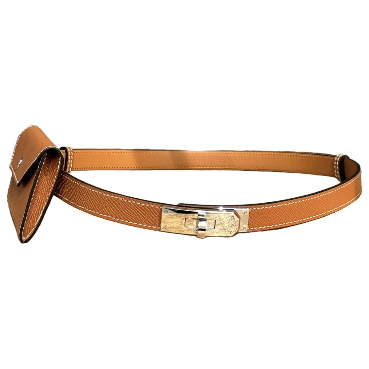 Kelly Pocket leather belt