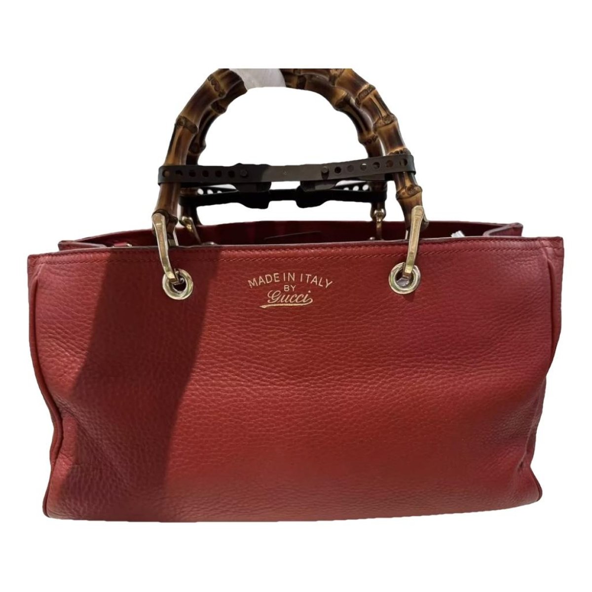 Bamboo Shopper leather tote