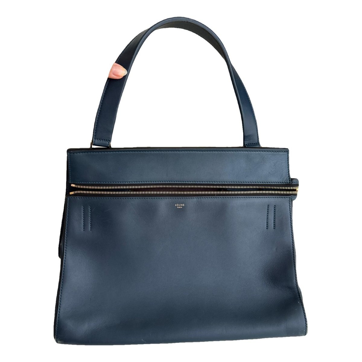 Edge leather handbag