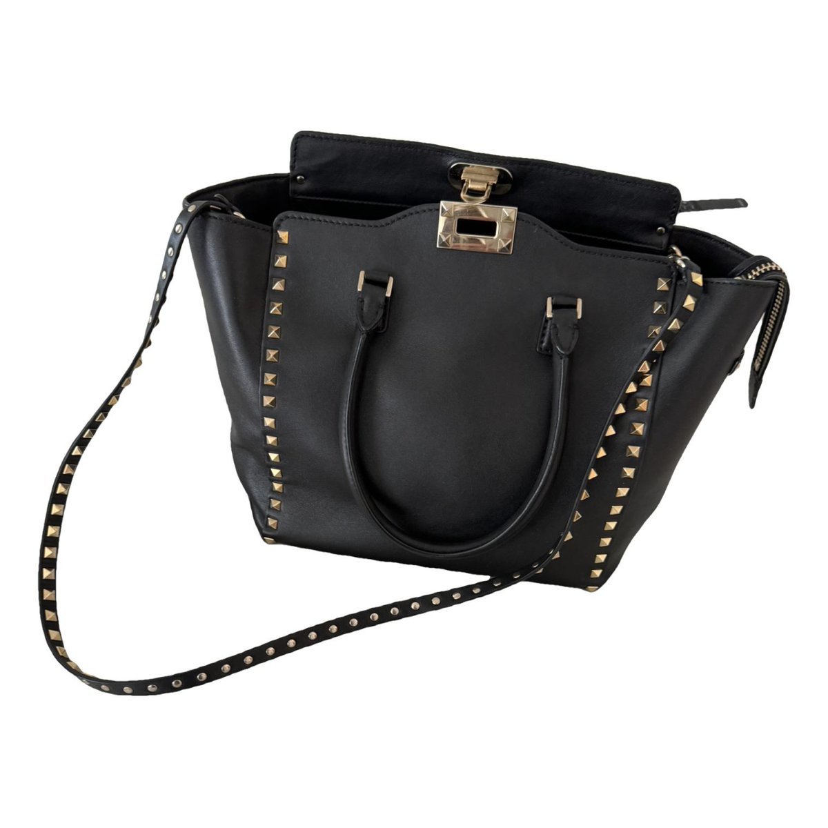 Rockstud leather handbag