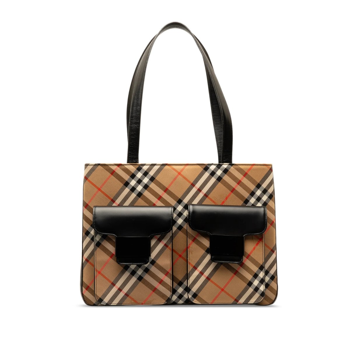 Pocket leather tote
