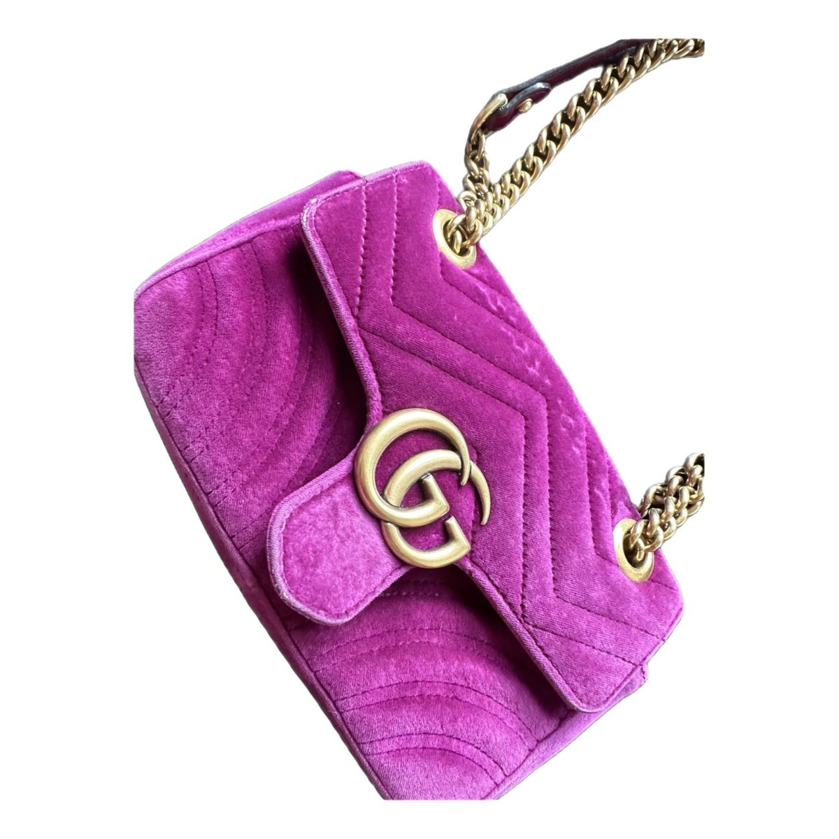 GG Marmont Chain velvet tote