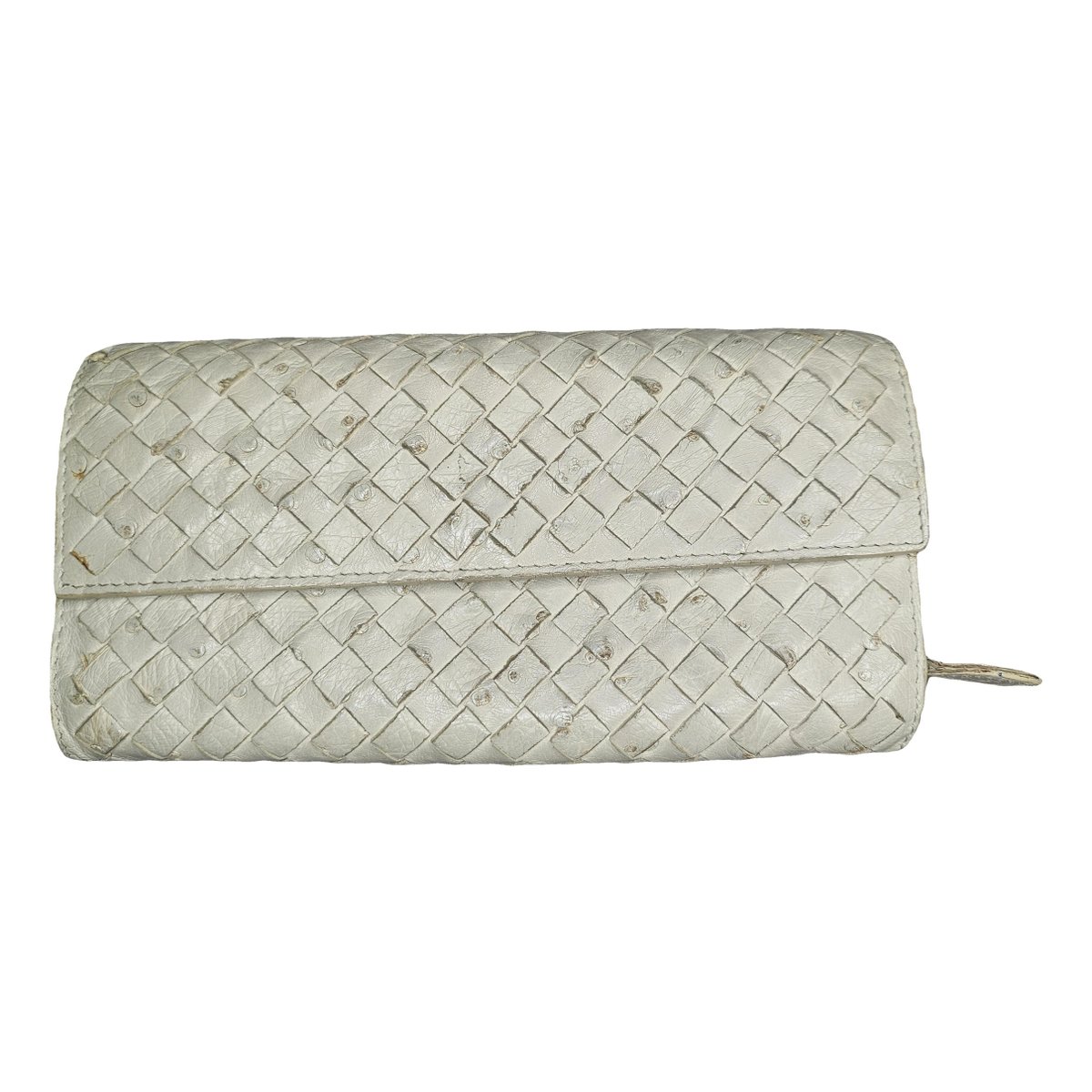 Intrecciato ostrich wallet