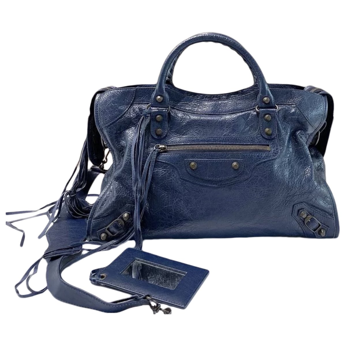 City leather handbag