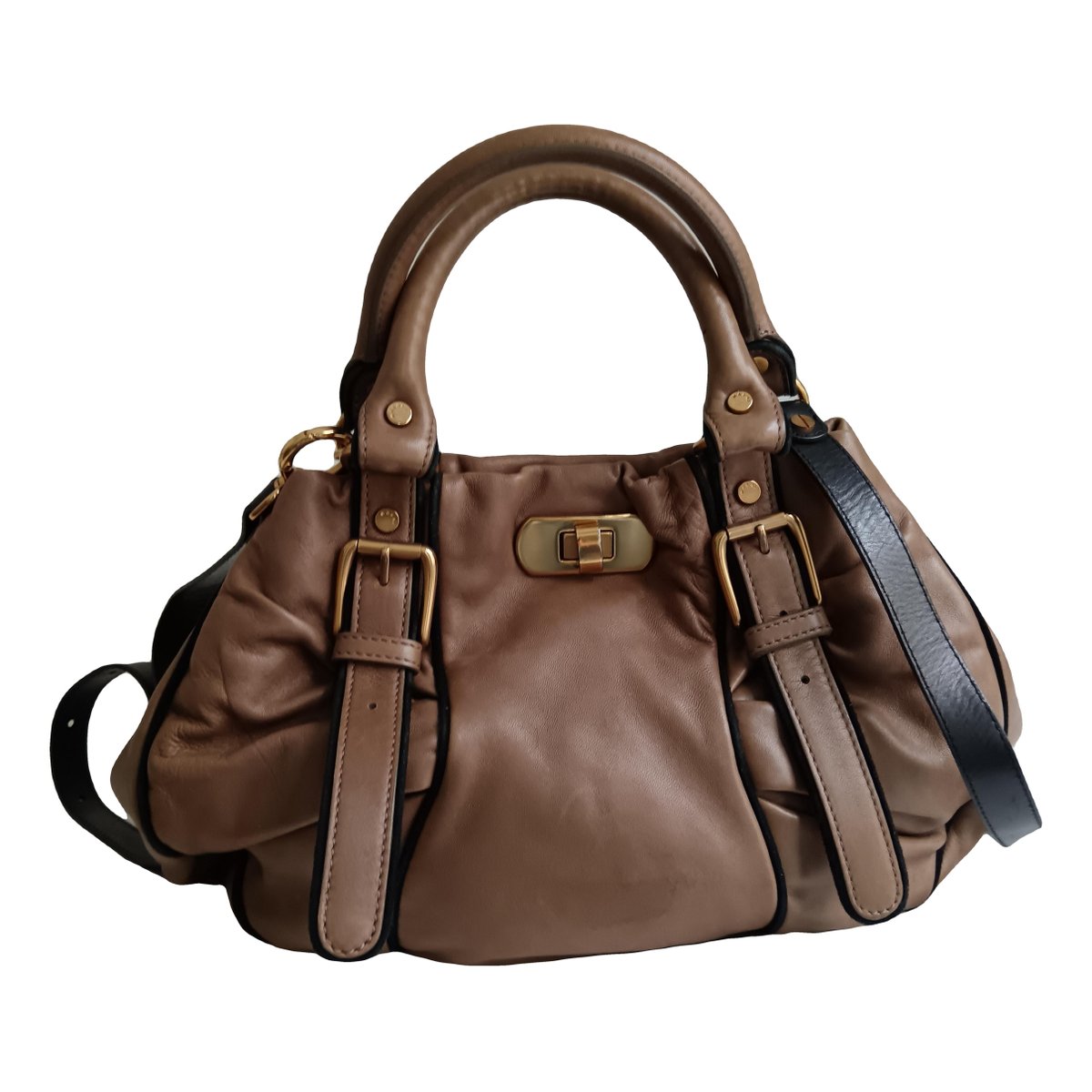 Trunk leather crossbody bag