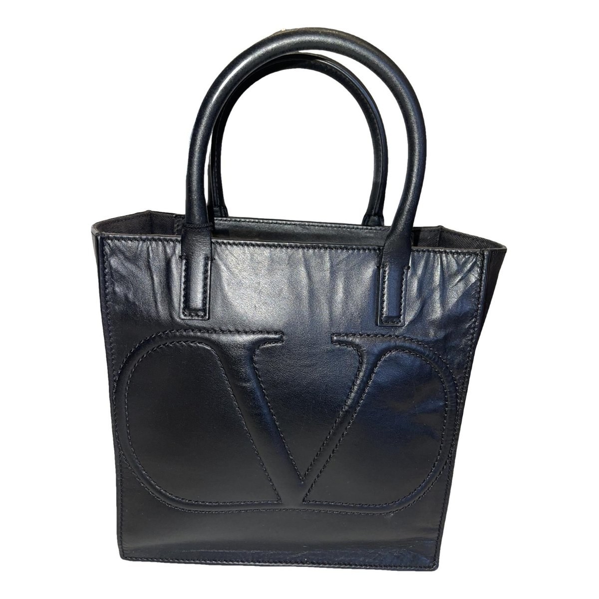VLogo leather handbag
