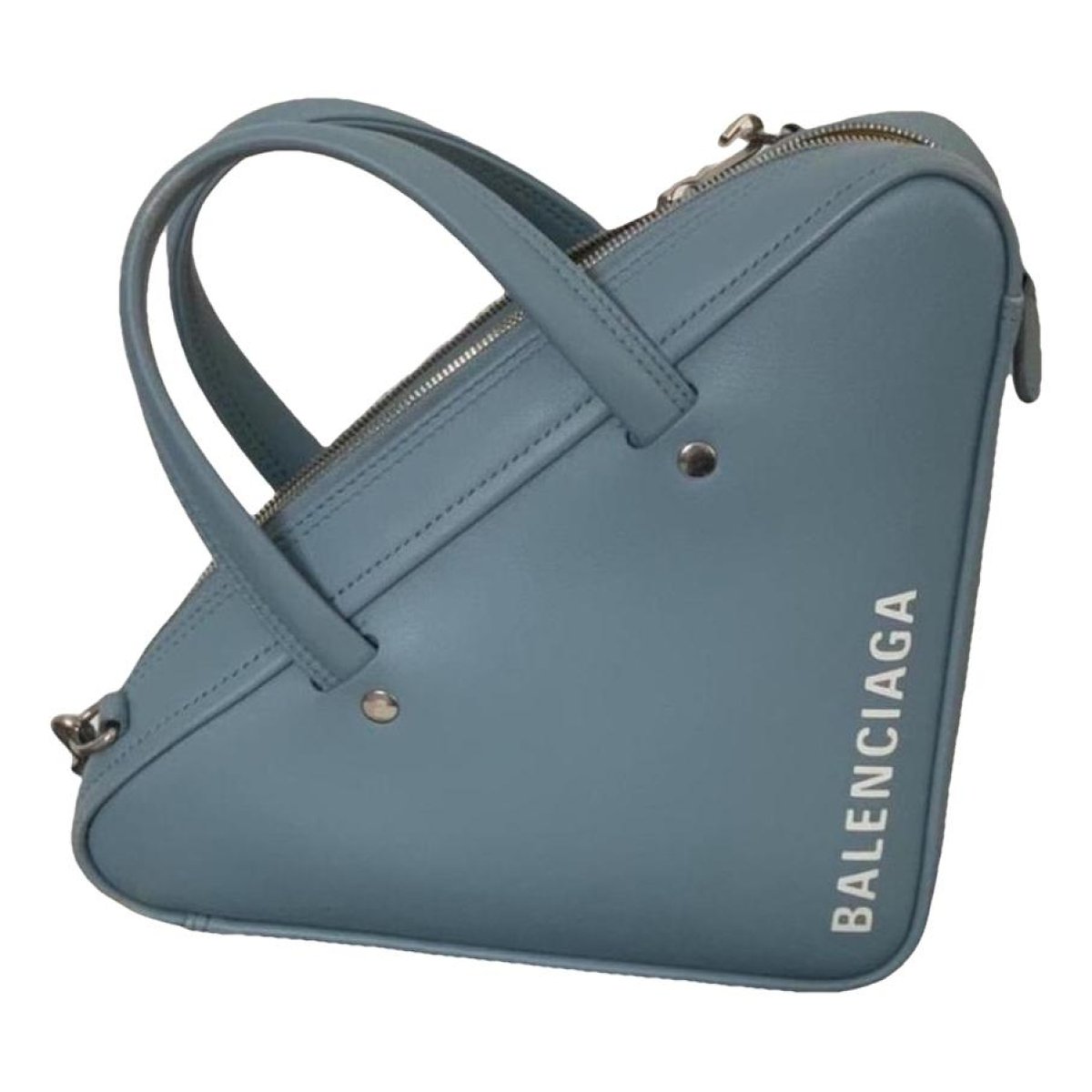 Triangle leather handbag