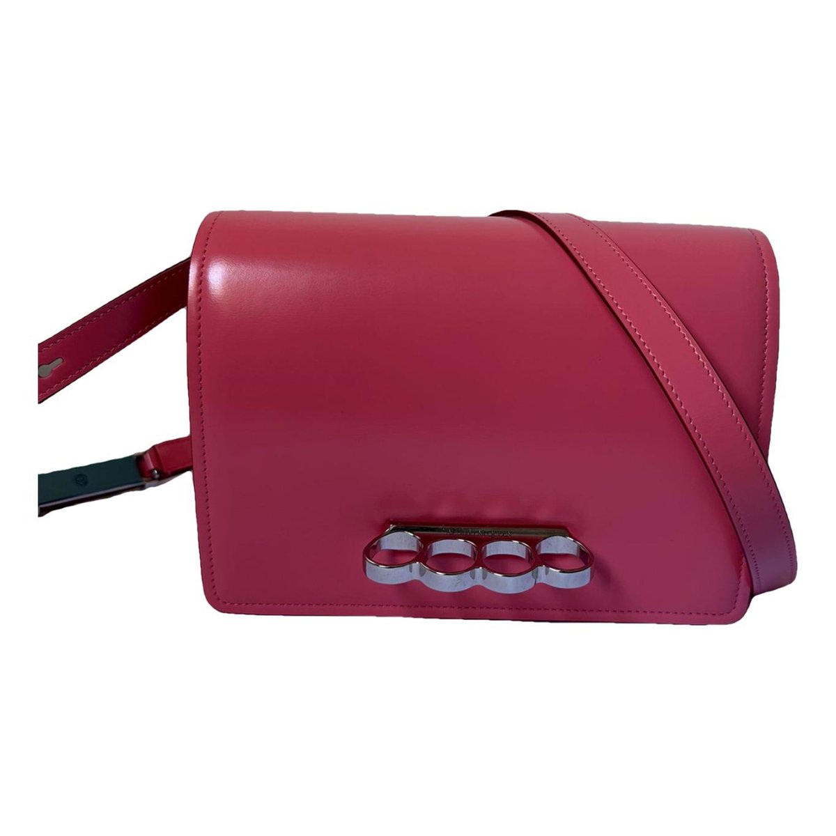 Knuckle leather handbag