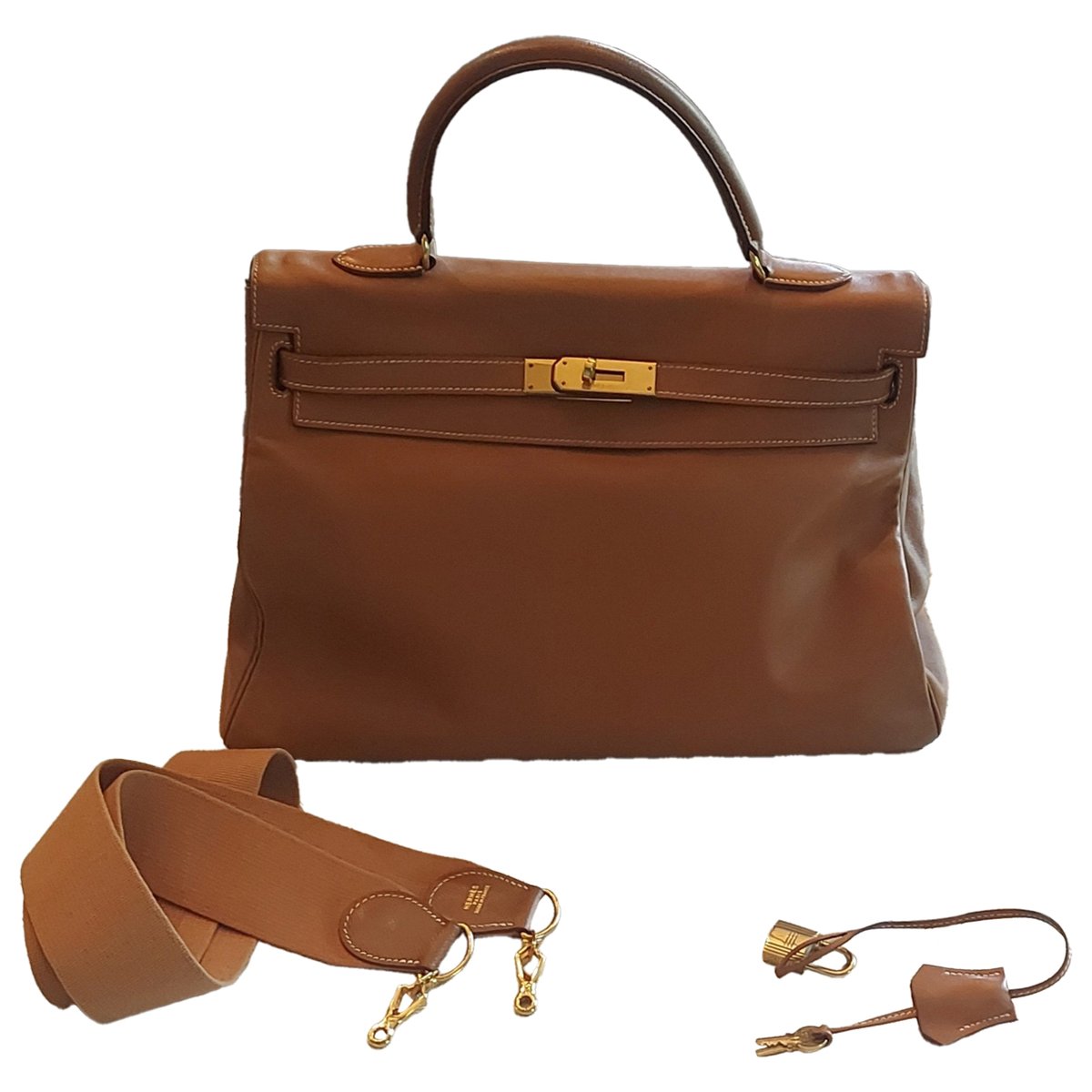 Birkin 35 leather handbag