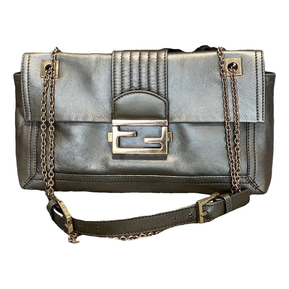Baguette Chain leather handbag