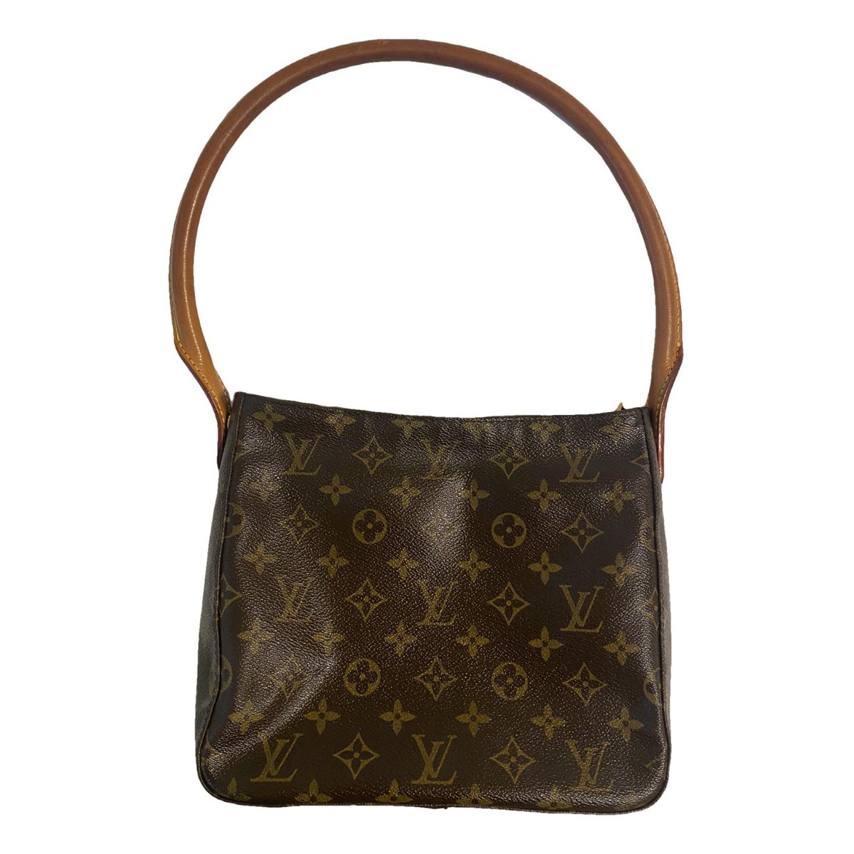 Looping leather handbag