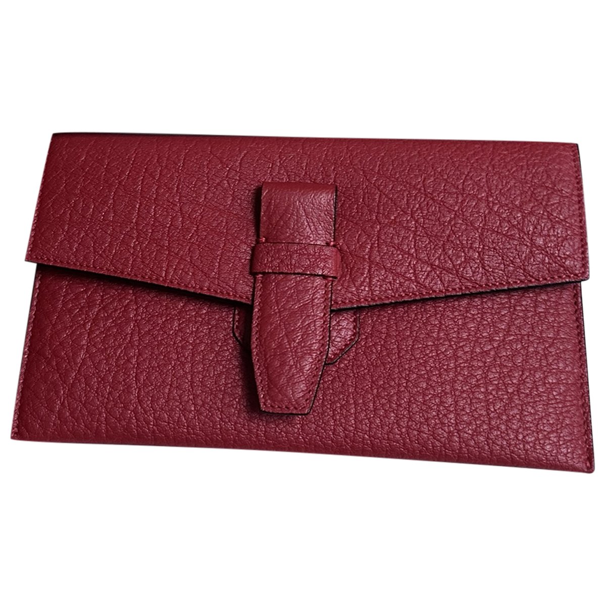 Lettrines leather clutch bag