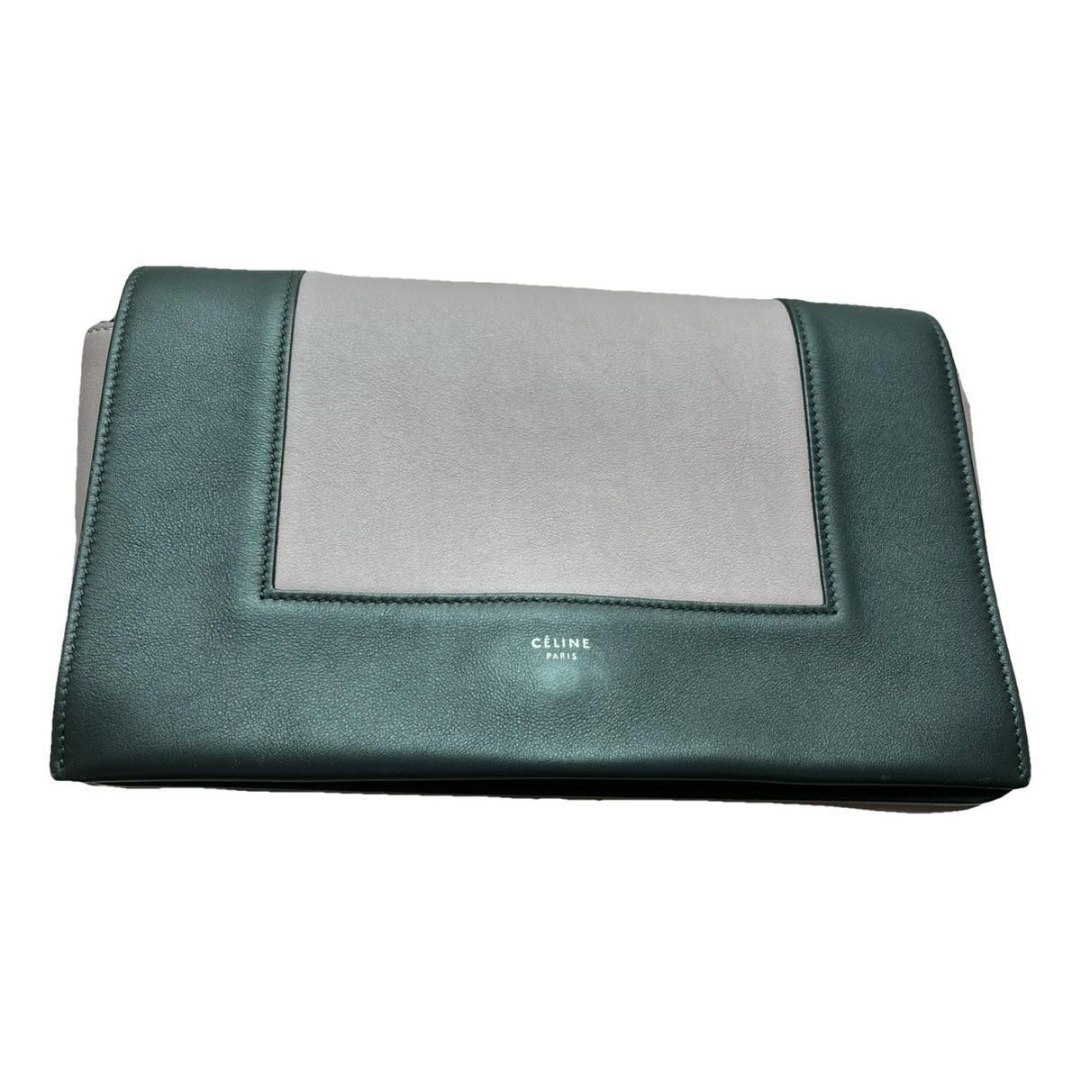 Frame leather handbag