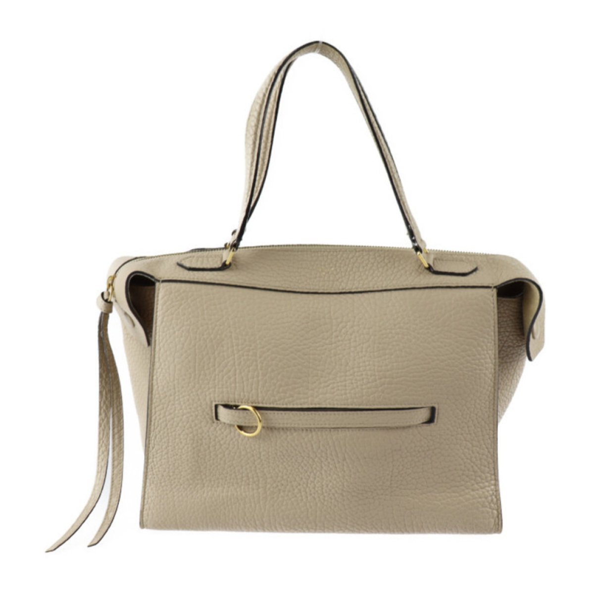 Ring leather handbag