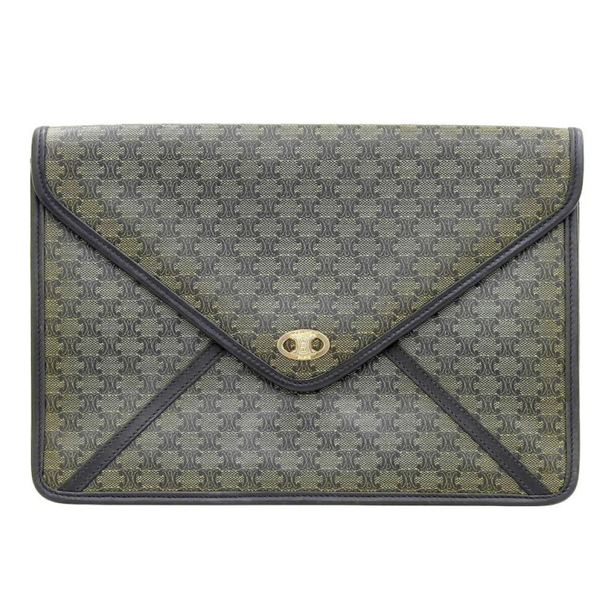 Triomphe cloth clutch bag