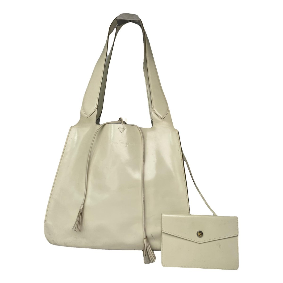 Cage leather tote