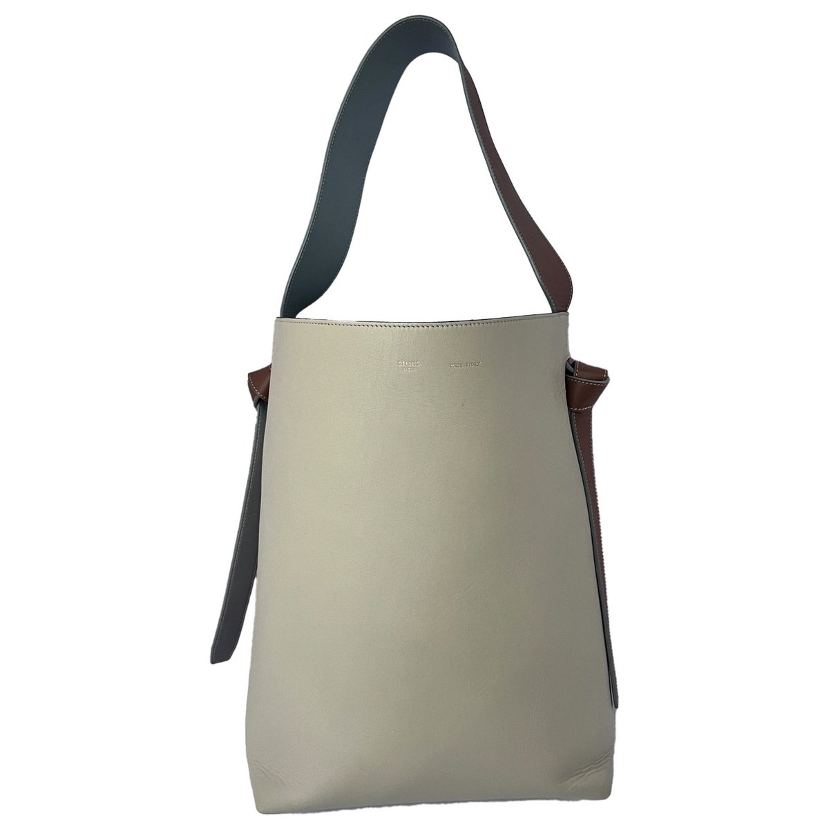 Twisted leather tote
