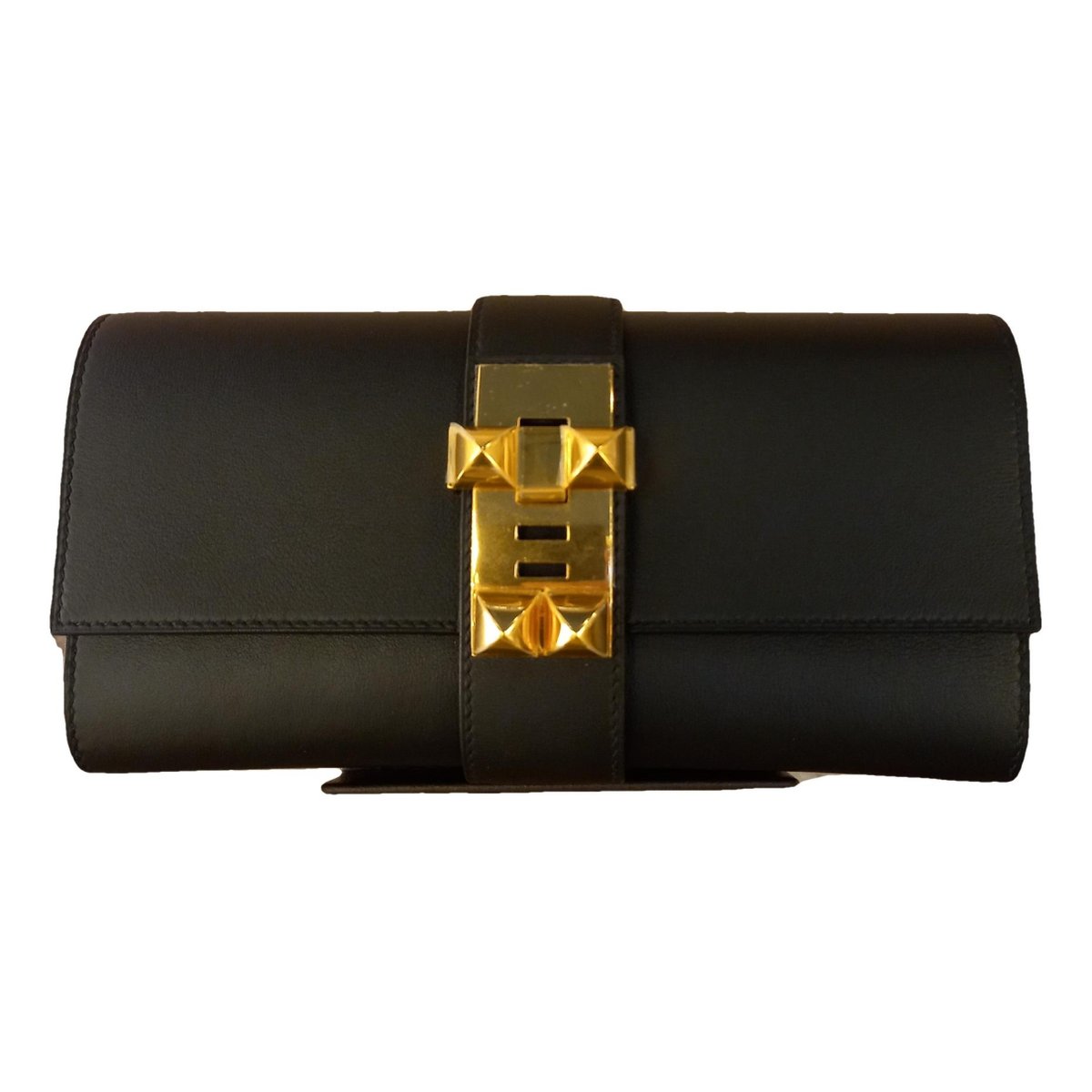 Médor leather clutch bag