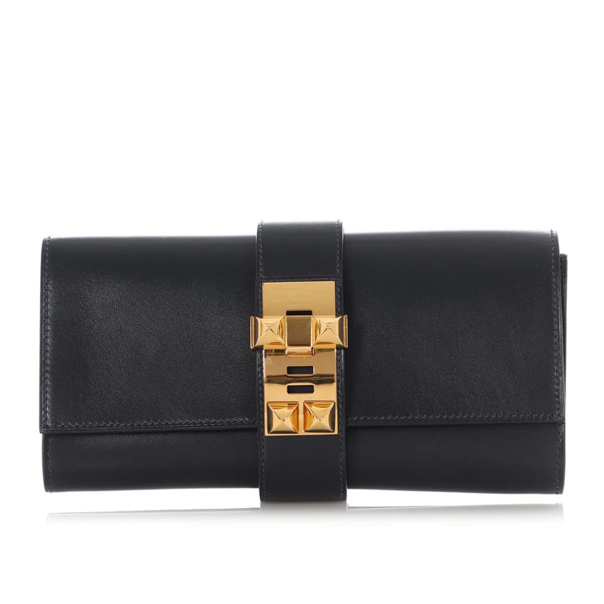 Médor leather clutch bag