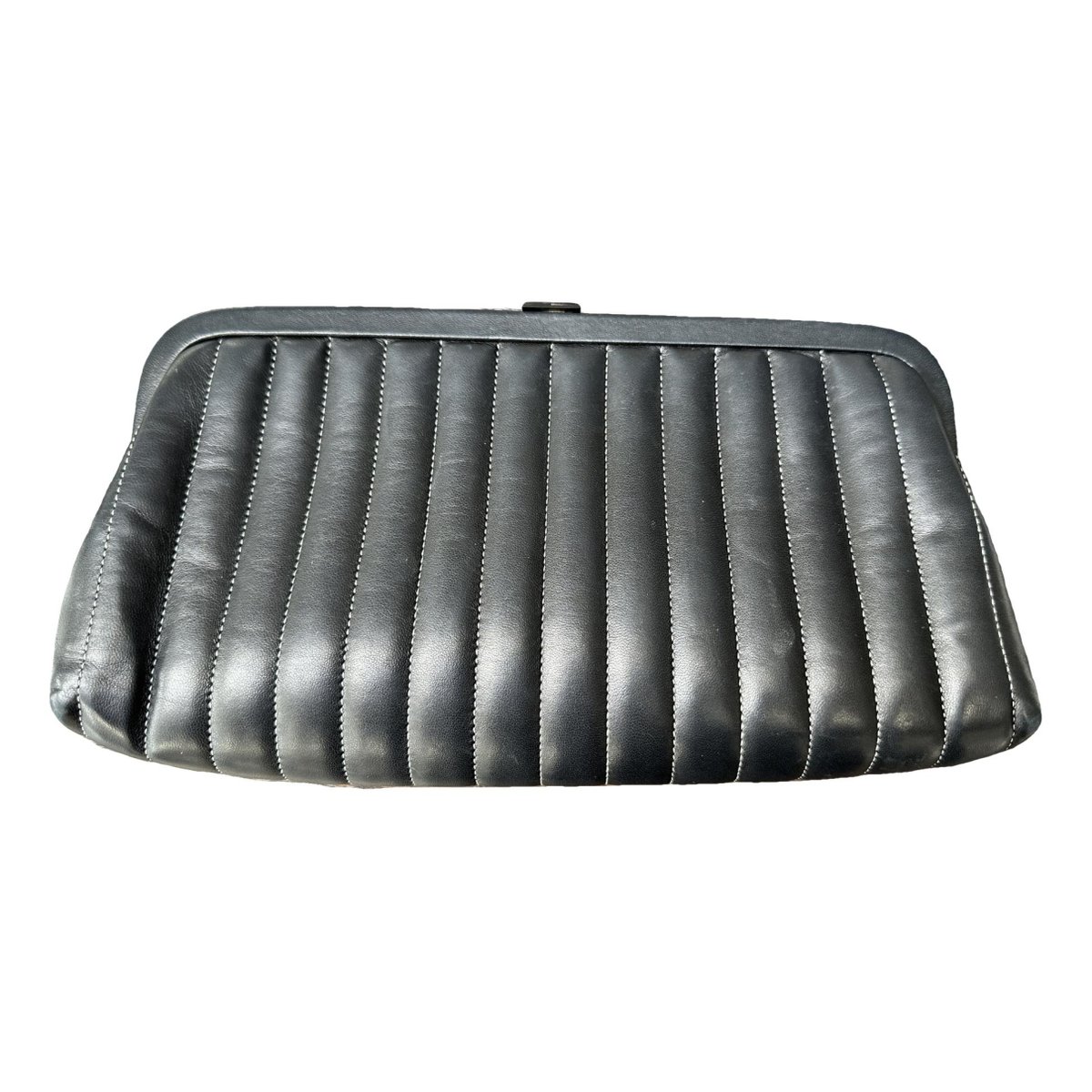 Mademoiselle leather clutch bag
