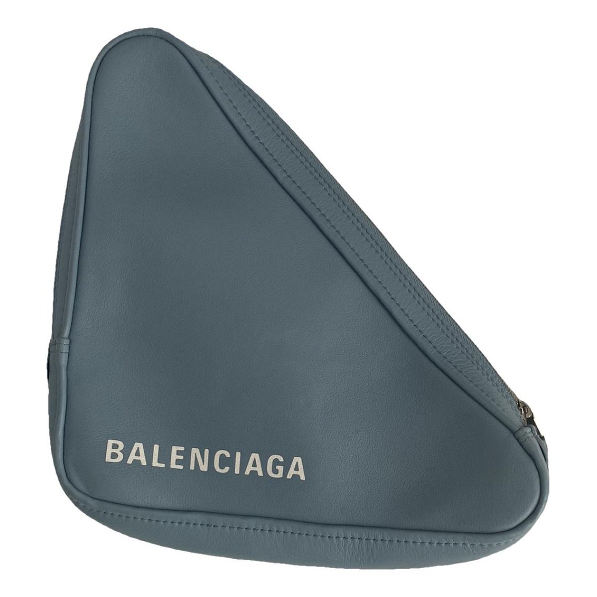 Triangle leather clutch bag