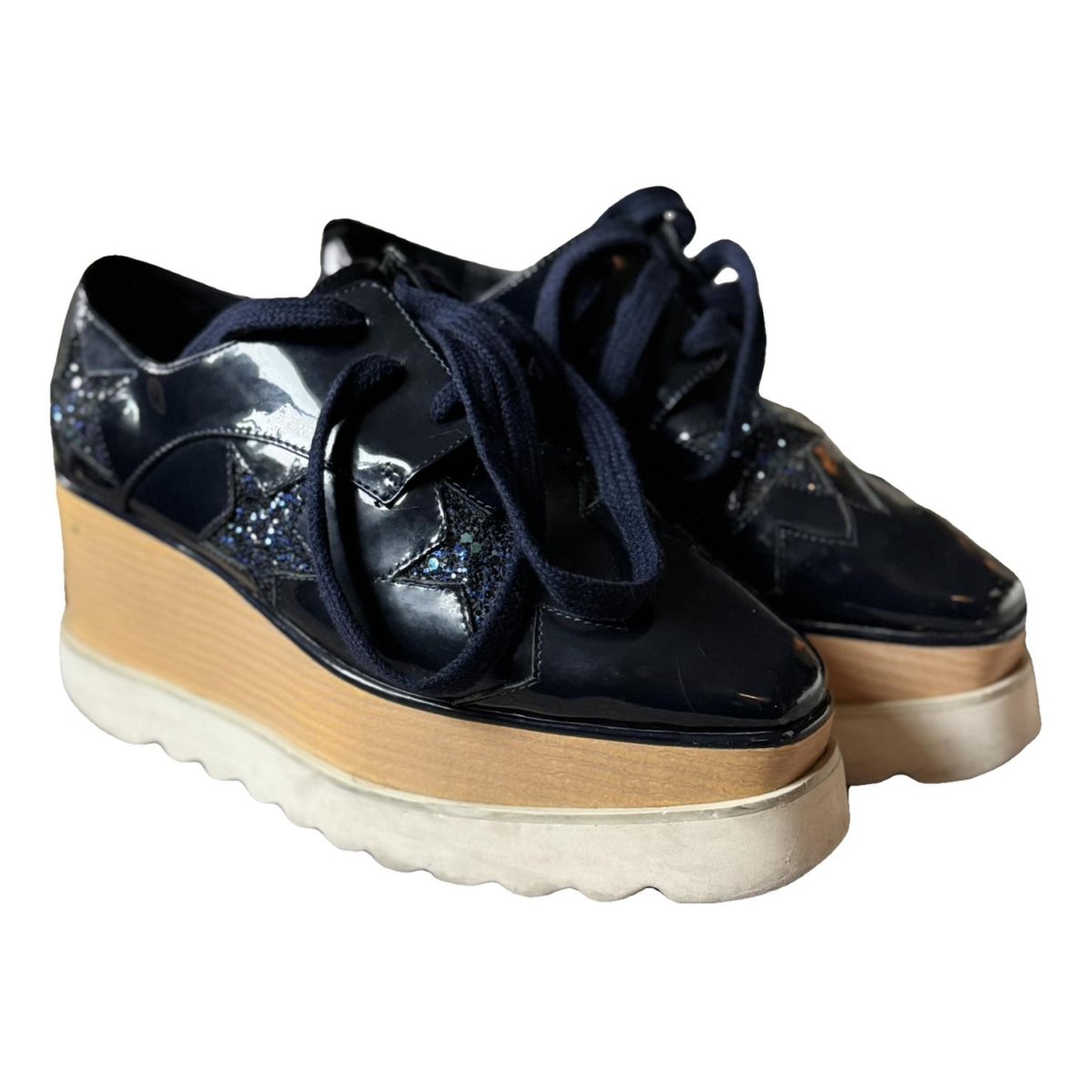 Elyse patent leather lace ups