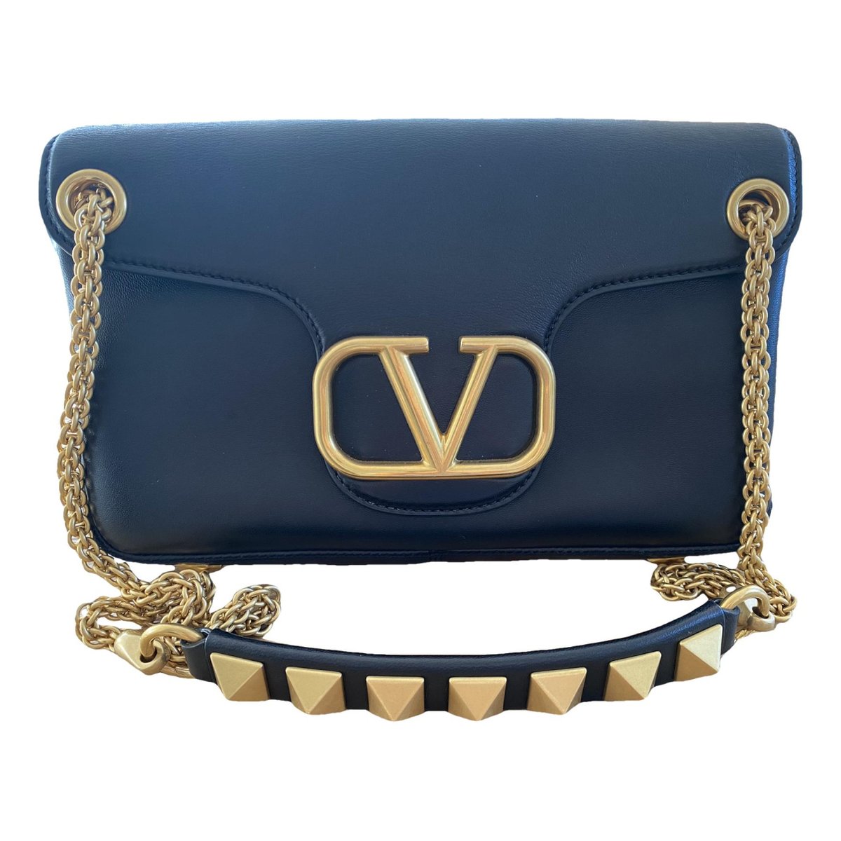 Stud Sign leather handbag