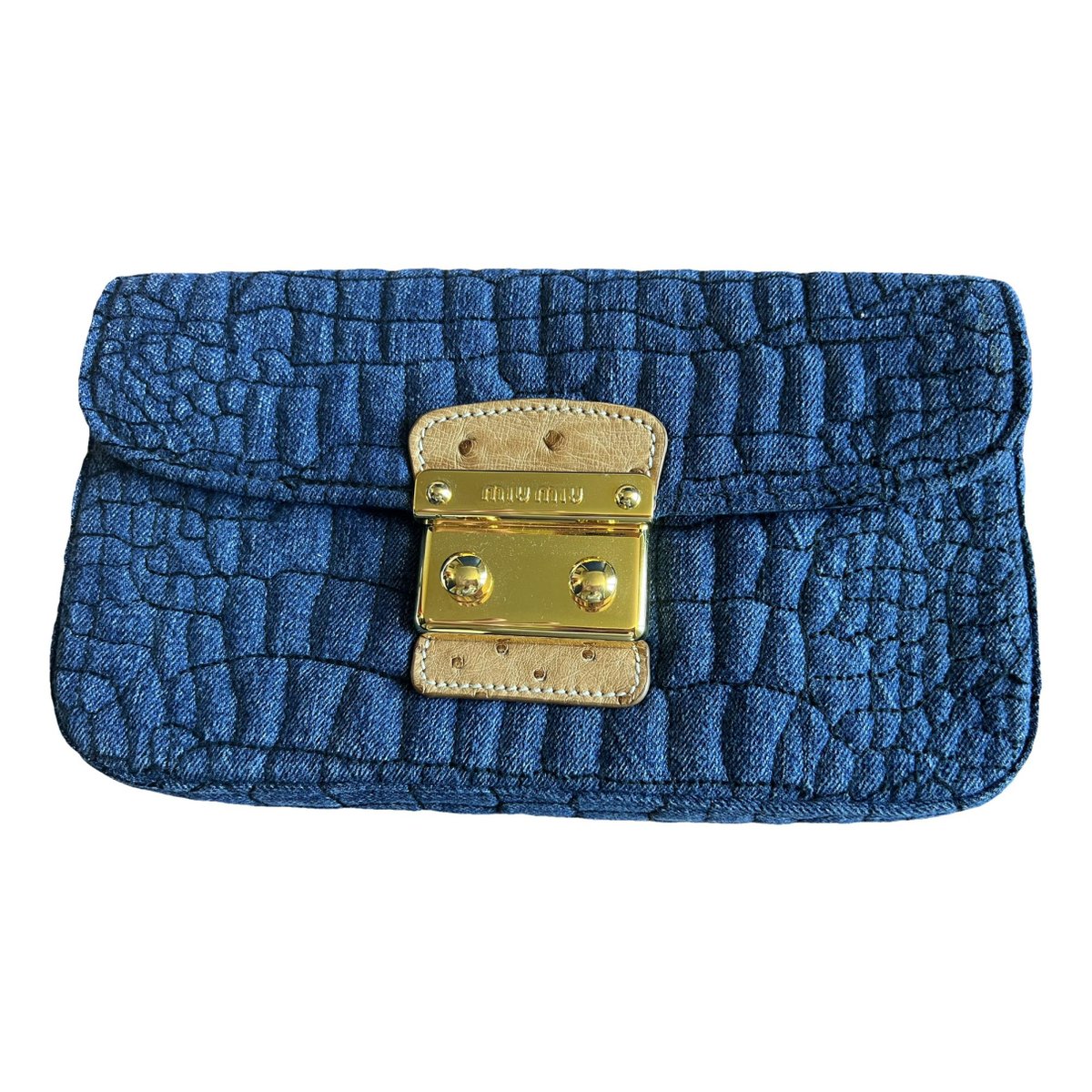 Matelassé clutch bag