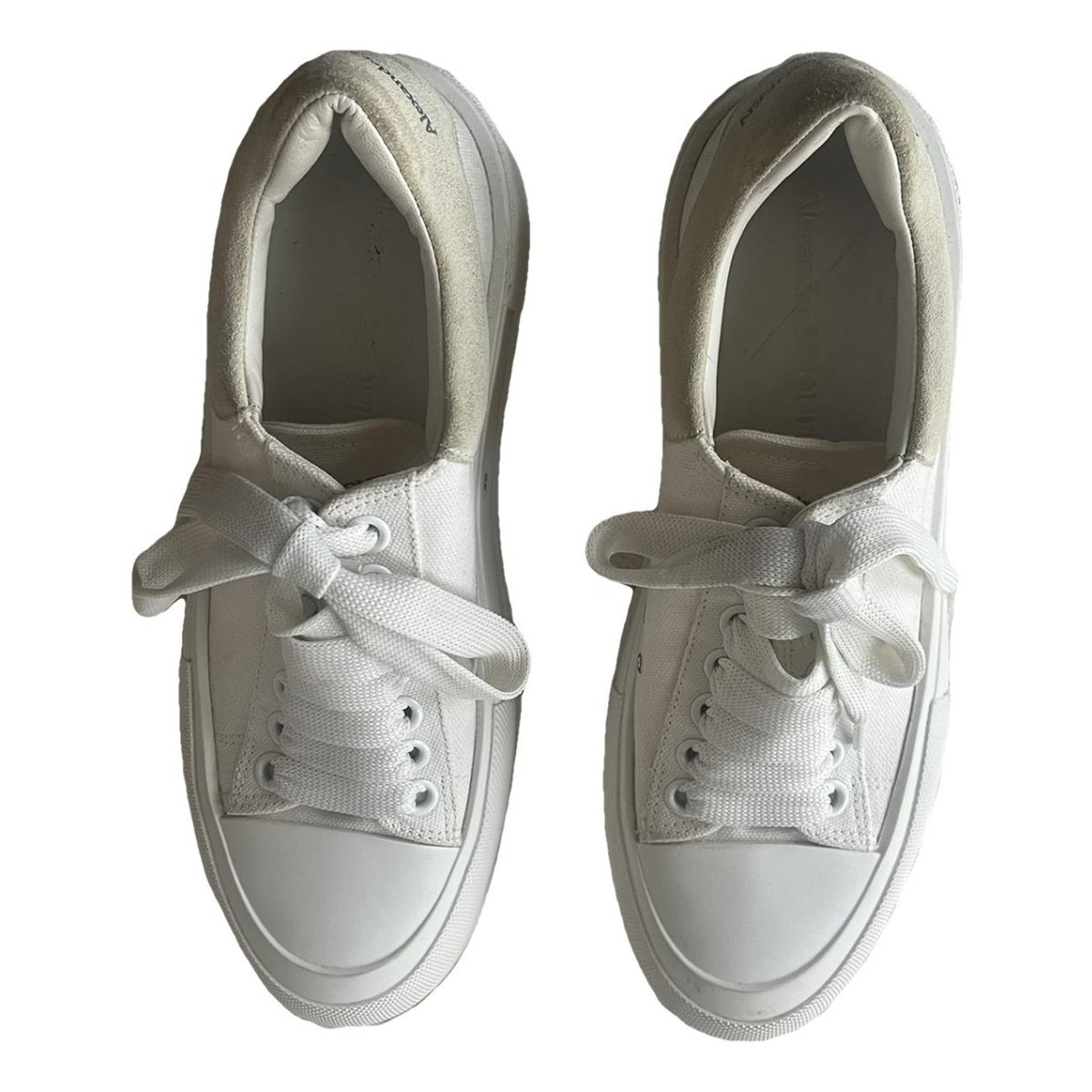 Deck Plimsoll leather trainers
