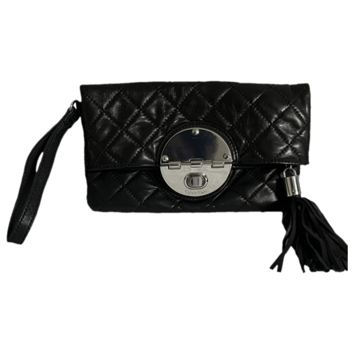 Leather clutch bag