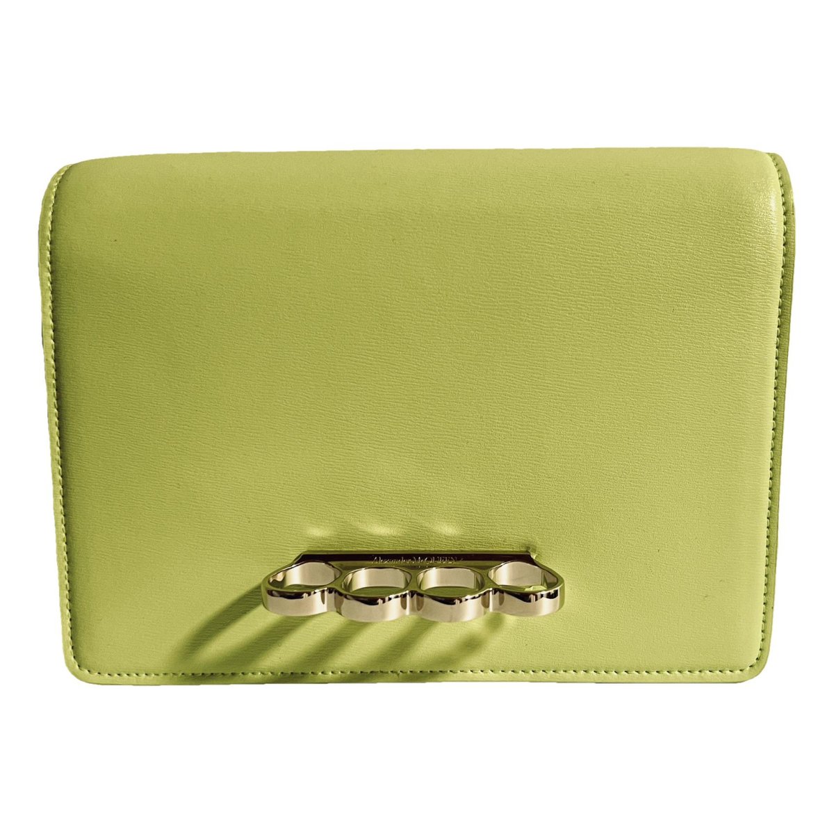Knuckle leather crossbody bag
