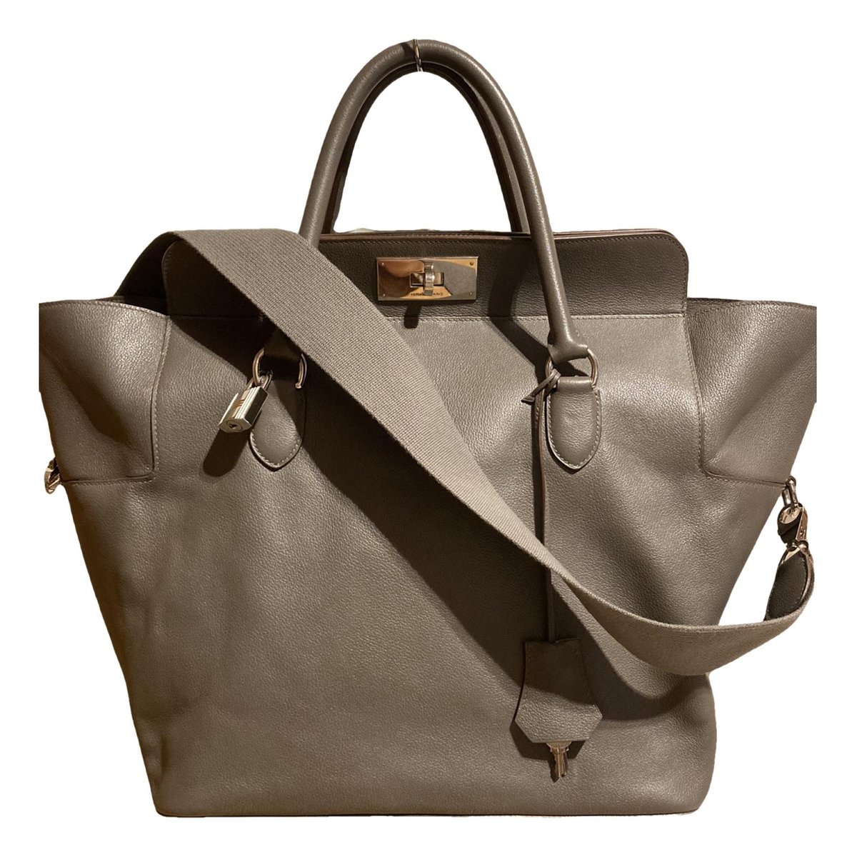 Toolbox leather handbag