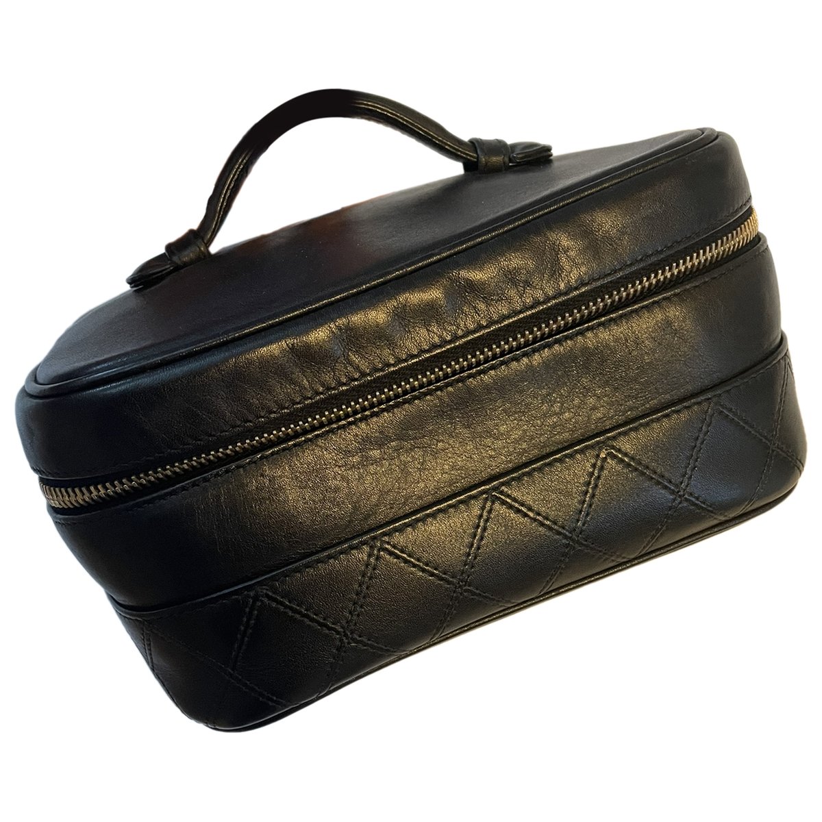 Vanity leather handbag